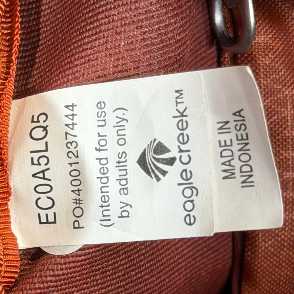 Eagle Creek Explore Sacoche Bag OS Rust Orange Crossbody Travel Pouch EC0A5LQ5